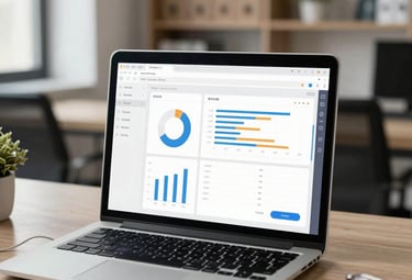 Team collaborating in a modern office with digital dashboards displayed
