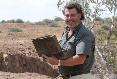Paul Apps Plein Air painting in Damaraland Namibia