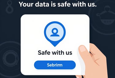 A smiling customer returning a product at a vibrant store counter with friendly staff.