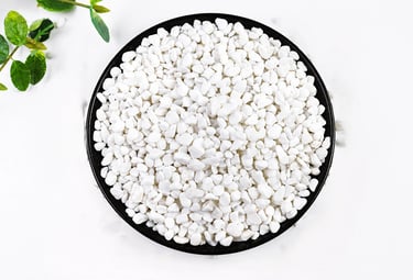 decorative stones for indoor plants as pot styling finish.