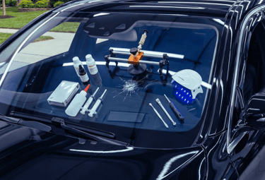 Réparation professionnelle d'impact sur pare-brise