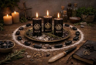 xotzi ritual velas negras