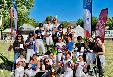 photo d'aprés concours avec tout les lots