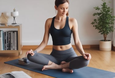 A cozy workspace bathed in pastel pink light with art supplies and a journal.