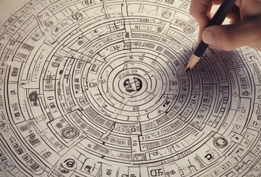 A close-up of hands placing gemstones on a kundali chart for astrological remedies.