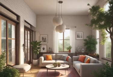 A professional photographer capturing a bright, inviting rental space.