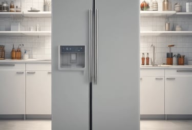 Close-up image of a technician fixing a modern stove in a bright kitchen.