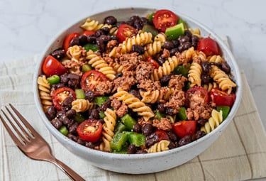 A bowl filled with food 
