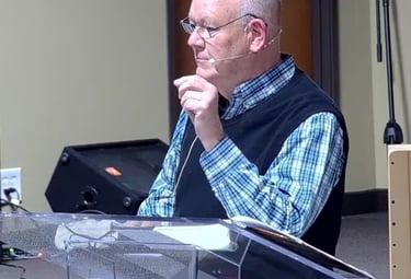 Pastor Dale Huff preaching the Bible at Hilltop Church Fort Worth TX