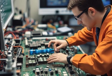 Friendly customer service representative assisting a client via online chat.