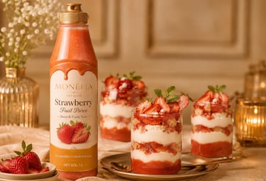 MONÉLIA fruit puree applications for smoothies mocktails lemonades desserts and pastries