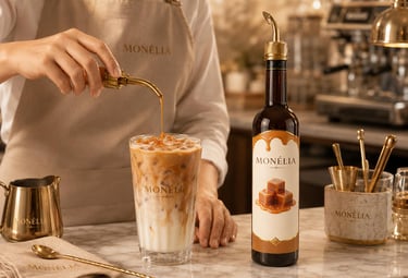 MONÉLIA mango syrup for smoothies mocktails lemonades and tropical drinks