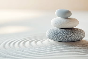 Pedras em equilíbrio.