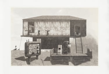 Type 1.5.11. de Maxim Zmeyev : C.A.M.P. militaire de Fallout 76 avec escalier et façade armée