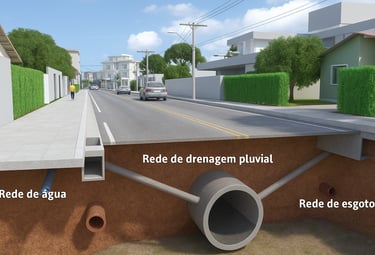 rede de galeria pluvial