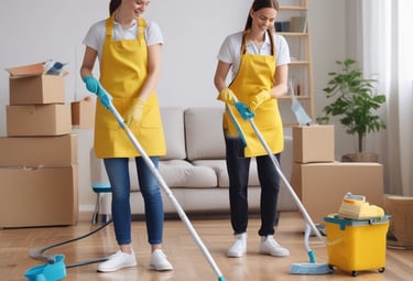 A drone hovers indoors, enclosed in a protective cage around its propellers, providing an added layer of safety. Behind it, a round mirror is visible next to a small plant, and a softly lit window allows natural light to filter into the room, creating a clean and modern aesthetic.