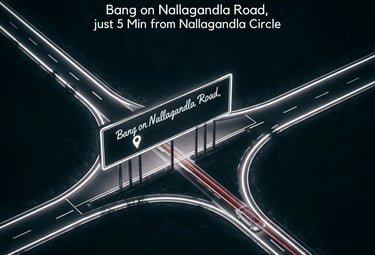 Tridasa Rise is just 5 min from nallagndla circle towrds tellapur road.