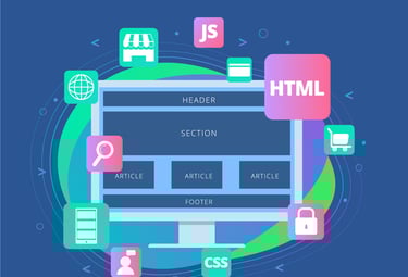 AI-powered web design tools optimizing layouts and automating development tasks, showcasing EZ Web B