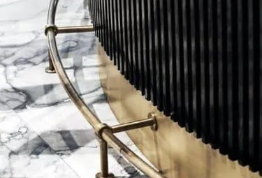 Laiton Maroc Pose pied en laiton