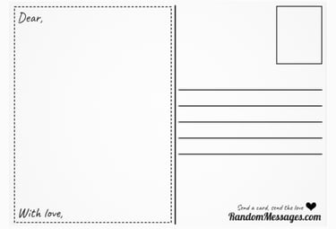 Postcard back design