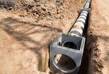 Douglasville detention pond service drain replacement
