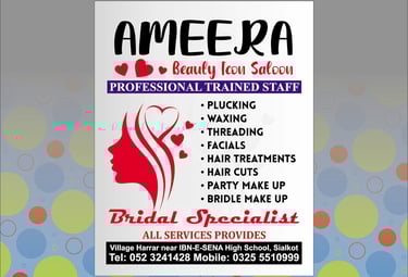 Brochure & Flyer Design for Beauty Salons in Sialkot – Professional & Eye-Catching