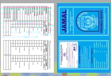 School Fee Card Design – 3 Term Progress & Fee Card Printing Ideas