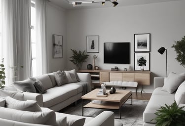 modern furnished living area