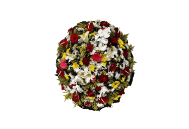 imagem mostra coroa de flores da consolare são paulo