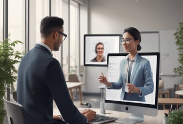 Close-up of a person managing social media ads on a smartphone and laptop.