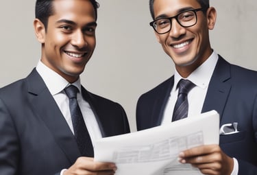 A friendly customer service representative assisting a client over the phone.