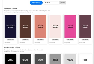 Brand Colour Palette From Logo Tool