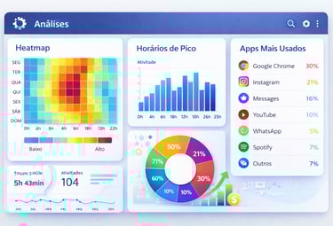 painel analitico uso de apps