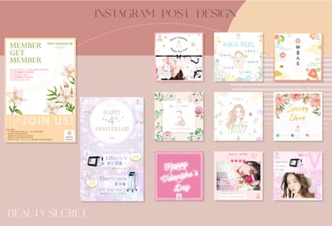 Instagram post design - beauty