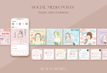 Social media post design - beauty
