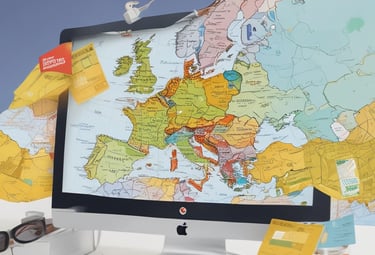 A logistics manager reviewing shipment plans on a digital tablet in a warehouse.