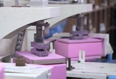 Edge trimming process to shape yoga blocks accurately