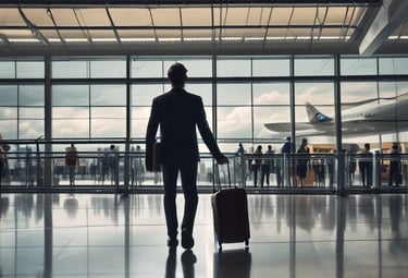 a man in an airport