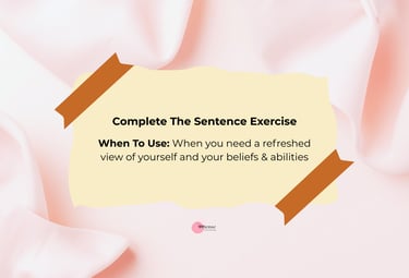 Complete The Sentence Exercise for building self esteem