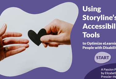 Screenshot of a welcome screen for a slide based eLearning course.