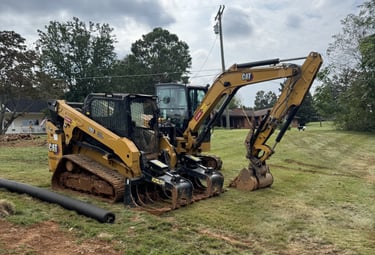 skid steer and mini excavator 