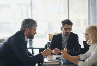 Executive's are talking to assistant