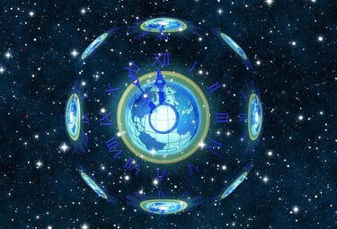 planète terre horloge