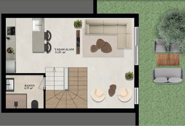 Villa Tip 2 - Bodrum Kat Planı