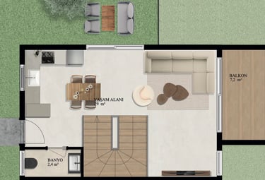 Villa Tip 3 - Zemin Kat Planı