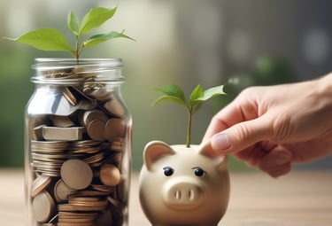 Close-up of hands stacking coins symbolizing steady, disciplined investing.