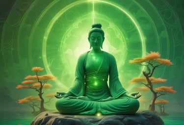 A person is lying face down with smooth black stones placed along their spine. Another person's hands are arranging the stones. Orchid flowers are present, adding a serene and natural touch to the scene. The setting suggests a spa or massage environment focused on relaxation.