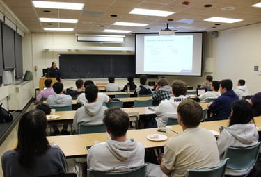 Penn State IEEE student members at a corporate sponsored information session