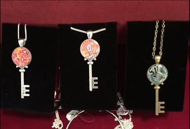silver key necklace