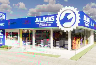 letreiro luminoso arquietura lojas